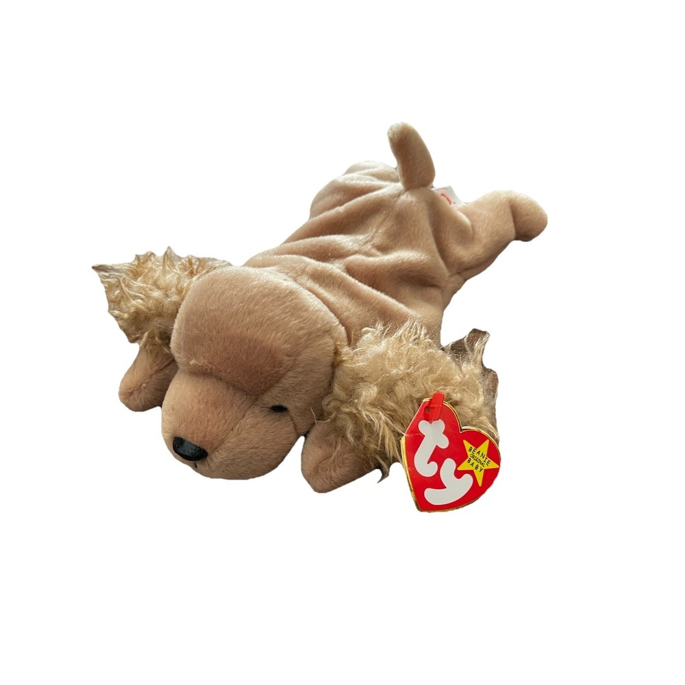 Ty Beanie Baby Spunky Cocker Spaniel‎ Dog 1997 Red Star Tag